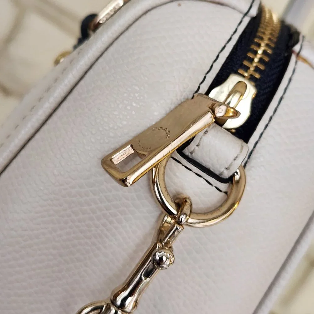 New Coach Mini Bennett Midnight & White Crossbody Bag Satchel Purse